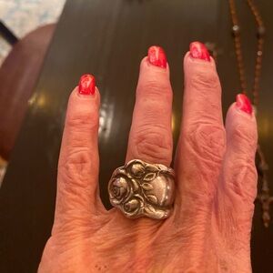 Silver spoon ring